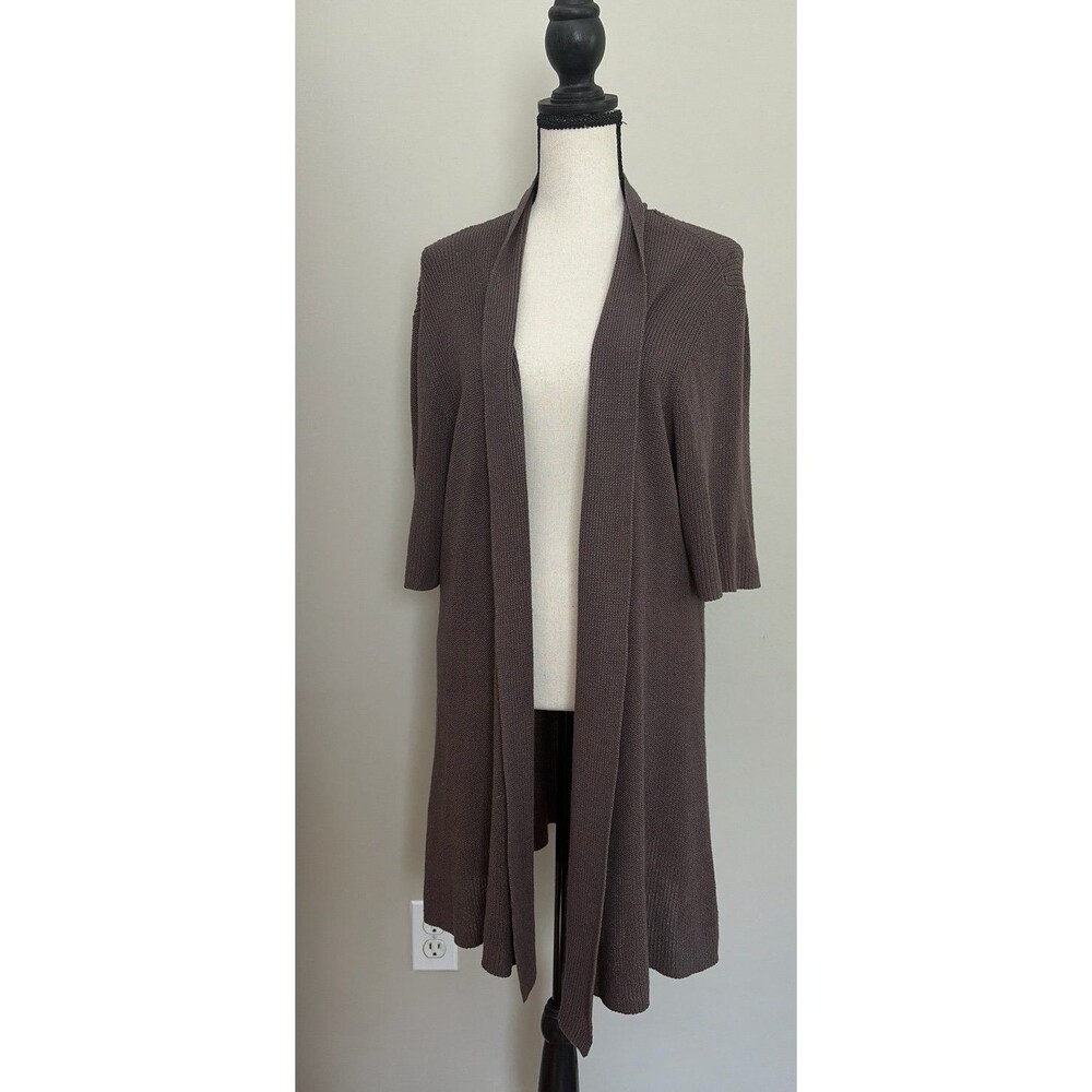 Eileen Fisher open front cardigan short sleeve XL